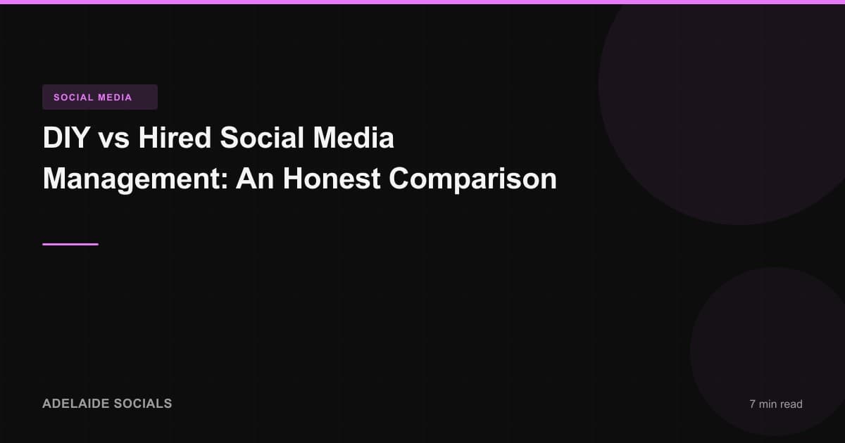 DIY vs Hired Social Media Management: An Honest Comparison