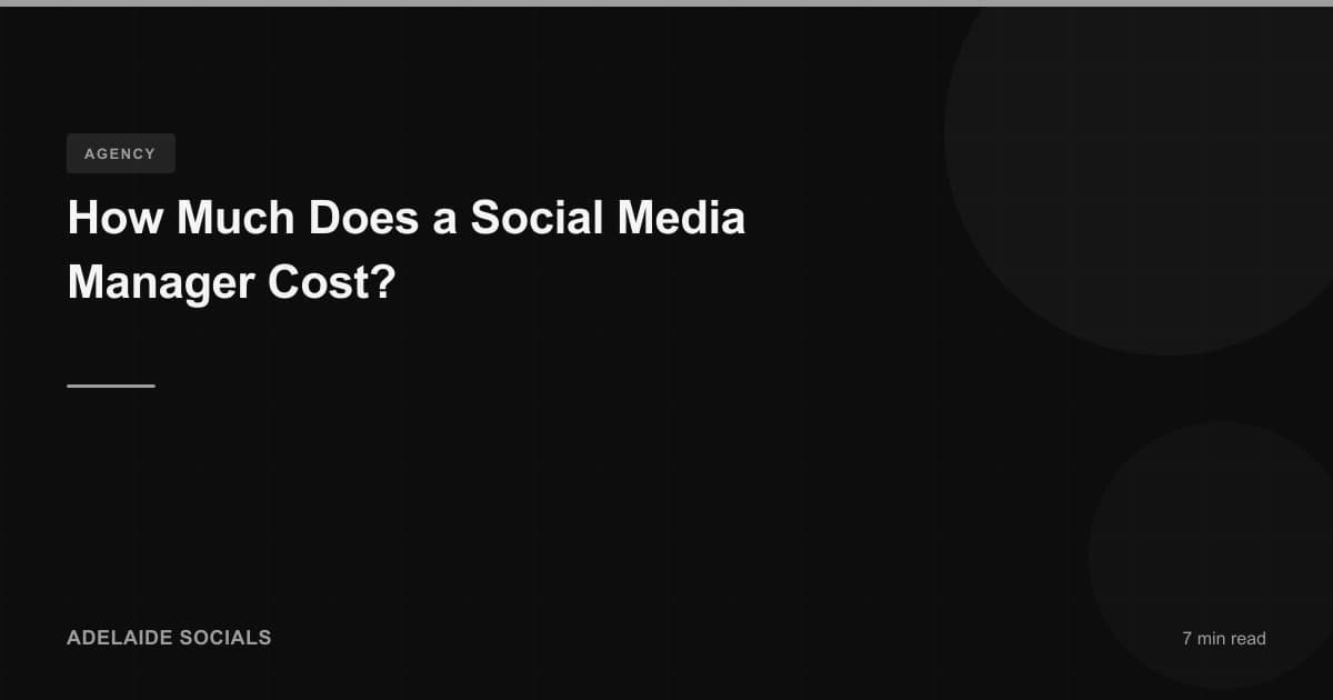How Much Does a Social Media Manager Cost?