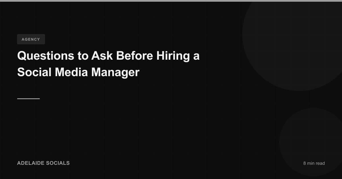 Questions to Ask Before Hiring a Social Media Manager