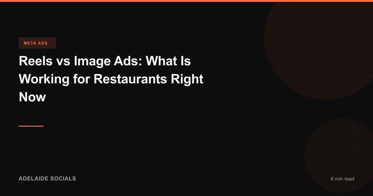 Reels vs Image Ads: What Is Working for Restaurants Right Now