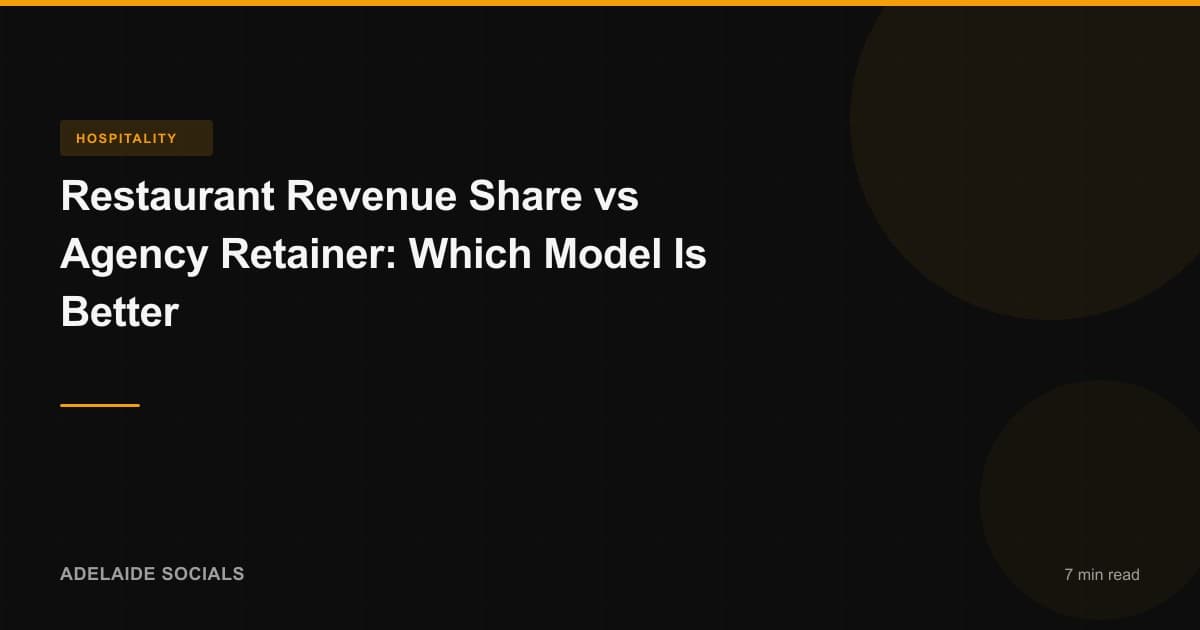 Restaurant Revenue Share vs Agency Retainer: Which Model Is Better