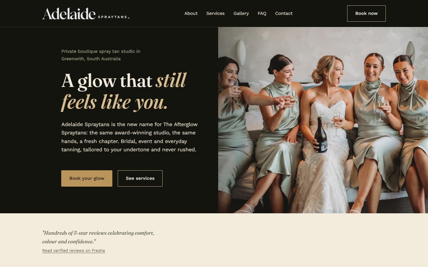 Adelaide Spraytans website