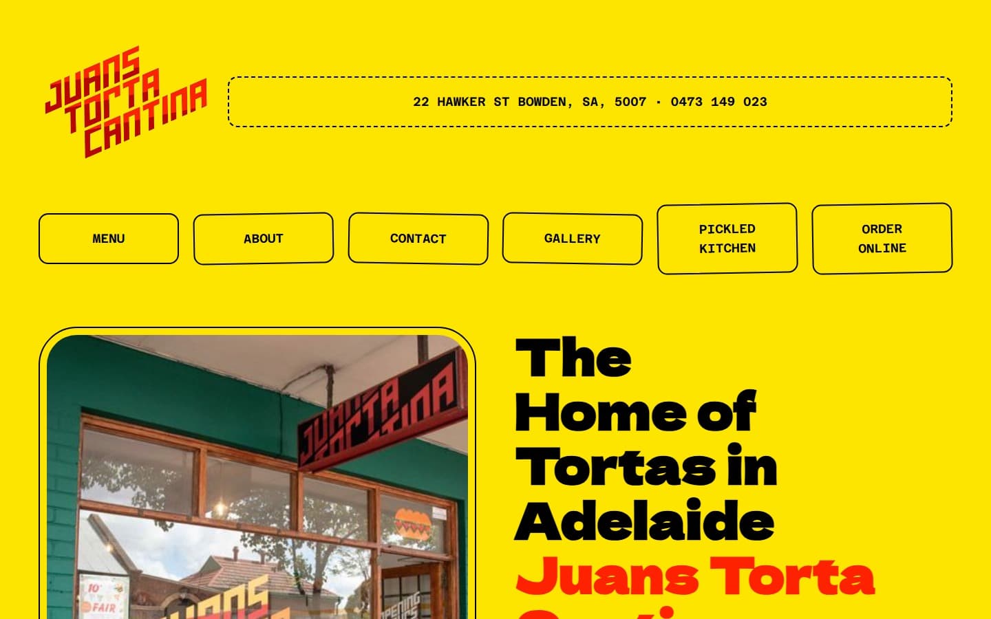 Juan's Torta Cantina website