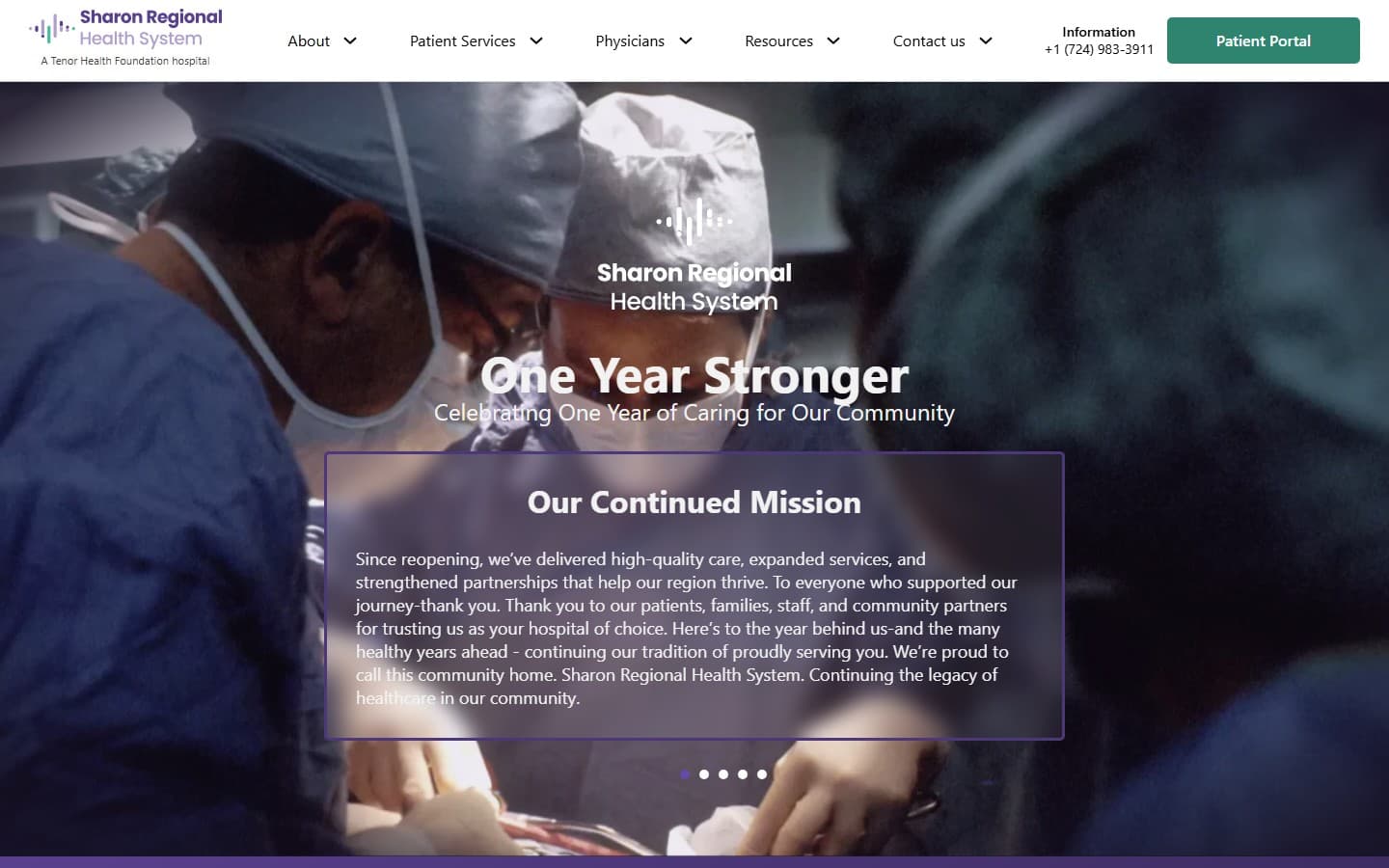 Sharon Regional Health System website